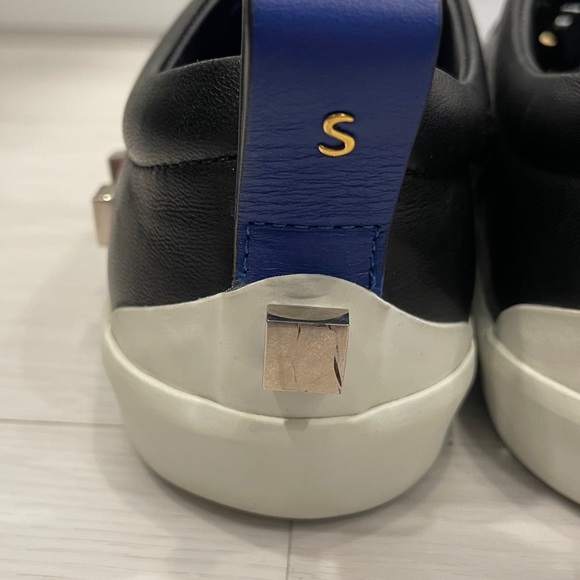 Stuart Weitzman Galaxy Aoki Black Leather Sneakers Size 8 - Picture 5 of 16